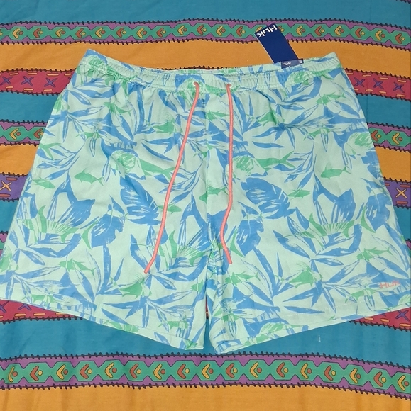 New Huk Pursuit Volley Swim Shorts Swimming Trunks - Picture 1 of 5